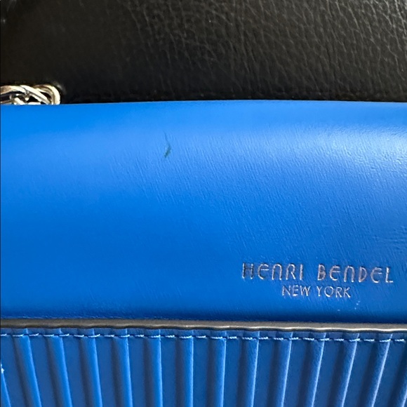 🌟 Henrí Bendel Plaza Colorblock Crossbody – Victoria Blue / Eclipse – New🌟 - Picture 14 of 15